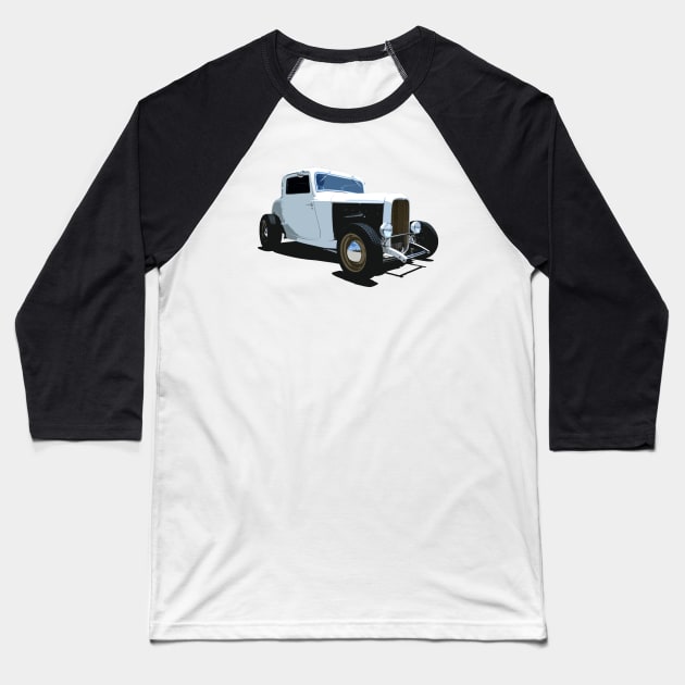 1932 Ford Model A - stylized color Baseball T-Shirt by mal_photography